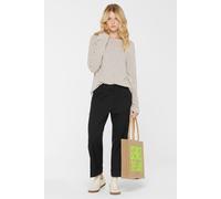 Bundfaltenhose SENSES.THE LABEL, Damen, Gr. XS, Normalgrößen, schwarz, Web, Material: 84% Polyester, 13% Viskose, 3% Elasthan, unifarben, relaxed fit knöchellang, Hosen, mit Elastikbund hinten (986670
