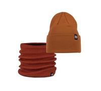 Bundle BUFF® of Knitted Mütze Lilon Copper und Knitted & Fleece Neckwarmer Renvi Cinnamon Einzelgröße Erwachsene