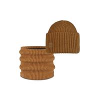 Bundle BUFF® of Knitted Mütze Rutger Copper und Knitted & Fleece Neckwarmer Rutger Copper Einzelgröße Erwachsene