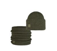 Bundle BUFF® of Knitted Mütze Rutger Silversage und Knitted & Fleece Neckwarmer Rutger Silversage Einzelgröße Erwachsene