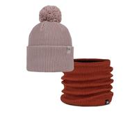 Bundle BUFF® of Street Knitted Mütze Renvi Rosewood und Knitted & Fleece Neckwarmer Renvi Cinnamon Einzelgröße Erwachsene