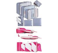 Bundle of 7 Teilige AiQInu Koffer Organizer Set + AiQInu 5 Stück Packtaschen Kompression Koffer Organizer Set
