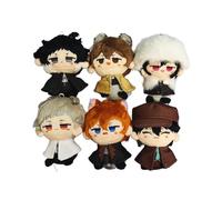 Bungo Stray Dogs Anime Plüsch-Schlüsselanhänger, Dazai, Osamu, Nakahara, Chuuya, 12 cm, Cartoon-Anhänger, niedlicher Schlüsselanhänger für Rucksack, Sammlerstück, Geschenke