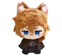 Bungo Stray Dogs Anime Plüsch-Schlüsselanhänger, Dazai, Osamu, Nakahara, Chuuya, 12 cm, Cartoon-Anhänger, niedlicher Schlüsselanhänger für Rucksack, Sammlerstück, Geschenke