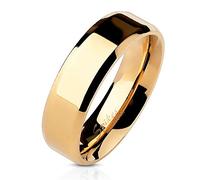 Bungsa Rosegold Edelstahl Ring mit abgerundeten Kanten für Damen & Herren 49-70 (Rotgold Rosé Fingerring Schmuckring Partnerringe Verlobungsringe Trauringe Damenring Chirurgenstahl Frauen Männer)
