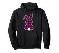 Bunny Buffalo Rosafarbenes Kariertes Hemd Happy Easter Day Damen Pullover Hoodie