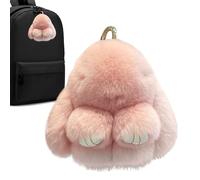 Bunny Cartoon Keychain - süßer Plüschzauber, Tieranhänger, gefüllte Puppenverzierung, Soft Bag Dekoration, Mini -Geldbeutel -Accessoire, entzückender Rucksackanhänger, Modeschlüsselhalter, kreative Ha