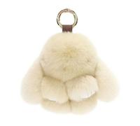 Bunny Keychain - Cute Plush Bunny Charm for Women Girls Handbag or Backpack, Lip Balm Charm Handmade Soft Pompon Keychain, School Bag Mini Bunny Key Ring for Christmas and Valentine's Day Anniversary