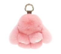 Bunny Keychain - Cute Plush Bunny Charm for Women Girls Handbag or Backpack, Lip Balm Charm Handmade Soft Pompon Keychain, School Bag Mini Bunny Key Ring for Christmas and Valentine's Day Anniversary