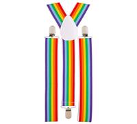 Bunt Gestreifte Hosenträger | OS - Bunt | Wir machen Party.de |