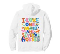 Bunt, witzig, I Love One Man and Several Horses, niedlich Pullover Hoodie