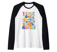 Bunt, witzig, I Love One Man and Several Horses, niedlich Raglan