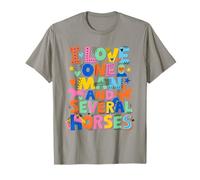Bunt, witzig, I Love One Man and Several Horses, niedlich T-Shirt