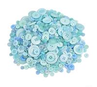 Bunte 13 cm große Harzknöpfe für Kinder DIY, rundes Nähzubehör für Bastelprojekte und Dekorieren (Seeblau)