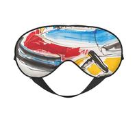 Bunte abstrakte Autos-Schlafmaske, Augenmasken zum Schlafen, doppelseitig, Schlafmasken für Damen und Herren, Verdunkelungs-Augenabdeckungen zum Schlafen, Reisen