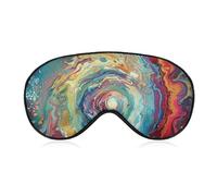 Bunte abstrakte Wirbel-Schlafmaske, Augenmaske, Augenmasken für Damen und Herren, Reise-Augenmaske, verstellbare Schlafmaske, Schlafmaske, Verdunkelung, niedliche Schlafmaske