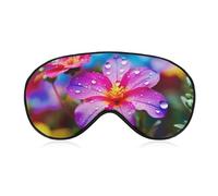 Bunte Augenmaske mit kleinen Blumen, seitliche Schlafmaske, leichte Augenbinde, Nasenpolster und elastisches Band für Kinder, Damen und Herren