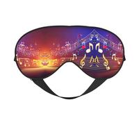 Bunte Augenmaske mit Musiknoten-Druck, weiche Verdunkelungs-Augenmaske, Reise-Augenmaske, Seitenschläfer-Augenabdeckungen, Schlaf-Augenmaske für Männer und Frauen