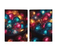 Bunte Bälle Reisepasshülle, PU-Leder, wasserdicht, Reisebrieftasche mit Kreditkartenfächern für Damen und Herren, Stil, 20,3 x 13,8 cm, Stil:, 20.3x13.8cm