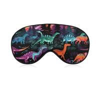 Bunte Dinosaurier-Augenmaske, Schlafmaske, Augenmasken für Damen und Herren, Schlafmaske, Reise-Augenmaske, Schlafmaske, Verdunkelung, lustige Schlafmaske, niedliche Schlafmaske