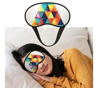 Bunte Dreieckige Schlafmaske aus weichem Satin mit elastischem Band, für Reisen, Nickerchen, Blickdicht, Augenmaske für Frauen und Männer