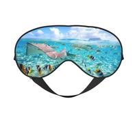Bunte Fisch-Druck, weiche Verdunkelungs-Augenmaske, Reise-Augenmaske, Seitenschläfer-Augenabdeckungen, Schlaf-Augenmaske für Männer und Frauen