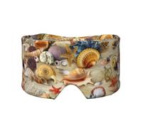 Bunte Gruppe von Muscheln, Vollständige Augenabdeckungen, lichtblockierende Augenmaske, Schlafaugen- und Ohrenschützer