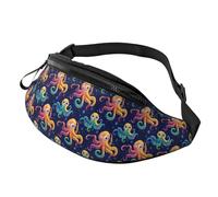 Bunte Gürteltasche mit niedlichem Oktopus-Aufdruck, für Damen und Herren, Sport-Hüfttasche, Gürteltasche für Reisen, Wandern, Laufen