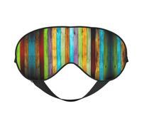 Bunte Holzbretter, Schlafmaske, glatt, weich, verstellbare Schattierung, Augenbinde, Augenmaske für Ausruhen, Reisen