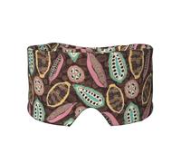 Bunte Kakaofrucht, Vollständige Augenabdeckungen, lichtblockierende Augenmaske, Schlafaugen- und Ohrenschützer