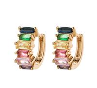 Bunte Kristalle Kleine HoopZ Geometrische Kreis Huggieen Hochzeitsschmuck