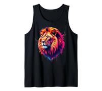 Bunte Löwe, Sternzeichen, Splash Art Tank Top