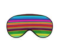Bunte mexikanische Streifenaugenmaske, Schlafmaske, Augenmasken für Damen und Herren, Schlafmaske, Reise-Augenmaske, Schlafmaske, Verdunkelung, lustige Schlafmaske, niedliche Schlafmaske