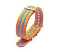 Bunte Nylon-Uhrenarmband mit Rose Gold Dornschließe NATO-Armband Sportarmbänder 18/20/22/24mm, 20mm