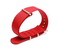 Bunte Nylon-Uhrenarmband mit Rose Gold Dornschließe NATO-Armband Sportarmbänder 18/20/22/24mm, 24mm