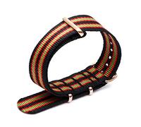 Bunte Nylon-Uhrenarmband mit Rose Gold Dornschließe NATO-Armband Sportarmbänder 18/20/22/24mm, 24mm