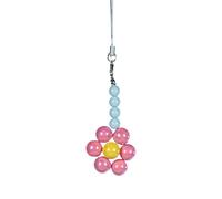 Bunte Perlen Blumen Anhänger, süße Handykette, Riemenbehang, Dekoration, Schlüsselanhänger, Schlüsselband, kleine Geschenke für Frauen und Mädchen, bunte Perlen Blumen Telefonanhänger, Riemen, süßes