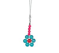 Bunte Perlen Blumen Anhänger, süße Handykette, Riemenbehang, Dekoration, Schlüsselanhänger, Schlüsselband, kleine Geschenke für Frauen und Mädchen, bunte Perlen Blumen Telefonanhänger, Riemen, süßes