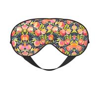 Bunte pfirsichfarbene Schlafmaske, Augenmaske zum Schlafen, voll verstellbarer Riemen, Augenabdeckungen für Damen/Herren