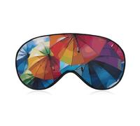 Bunte Regenschirm-Schlafmaske, lichtblockierende Augenmaske, bequem und weich, Augenabdeckung mit Gummiband, geeignet für Männer und Frauen, geeignet für Reisen/Schlafen