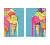 Bunte Reisepasshülle in Eisform, Ausweishülle mit Schlitz, Reisebrieftasche, Dokumentenhülle für Damen und Herren