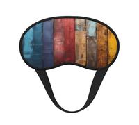 Bunte Schlafmaske aus Holz für Seitenschläfer, weich, atmungsaktiv, Augenmaske, Verdunkelung, Seide, Augenschlaf mit elastischem Band, Nacht-Augenbinde für Damen und Herren, Reise-Nickerchen