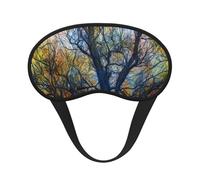 Bunte Schlafmaske mit Bäumen-Aufdruck, Augen-Schlafmaske für Damen und Herren, für totale Dunkelheit, reduziert geschwollene Augenmaske