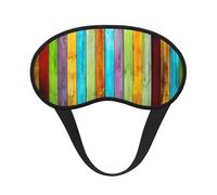 Bunte Schlafmaske mit Holztafeln, Augen-Schlafmaske für Damen und Herren, für totale Dunkelheit, reduziert geschwollene Augenmaske