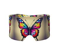Bunte Schlafmaske mit Schmetterlings-Druck, licht-weich, bequem, mit verstellbarem Kopfband