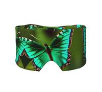 Bunte Schlafmaske mit Schmetterlings-Druck, licht-weich, bequem, mit verstellbarem Kopfband