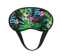 Bunte Schlafmaske mit tropischem Blattdruck, Augen-Schlafmaske für Damen und Herren, für totale Dunkelheit, reduziert geschwollene Augenmaske