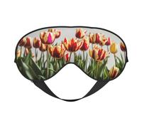 Bunte Tulpenaufdruck, weiche Verdunkelungs-Augenmaske, Reise-Augenmaske, Seitenschläfer-Augenabdeckungen, Schlaf-Augenmaske für Männer und Frauen