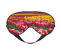 Bunte Tulpenaufdruck, weiche Verdunkelungs-Augenmaske, Reise-Augenmaske, Seitenschläfer-Augenabdeckungen, Schlaf-Augenmaske für Männer und Frauen