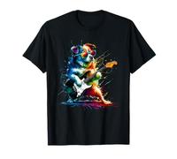 Bunter Splash-art-hund, Der Gitarre Spielt, Hunde-gitarrist T-Shirt